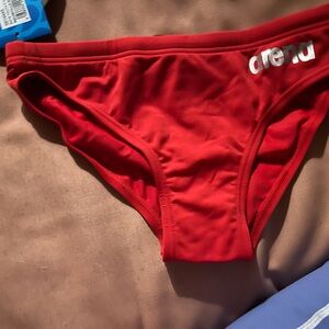 Never worn. Still an original bag tags attached red speedo swimsuit size 28.